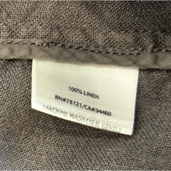 Eileen Fisher Women’s 100% Linen Grey gray button front jacket. Size large - Picture 8 of 11